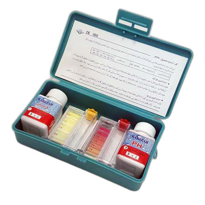 کیت تست کلر و ph آب استخر مدل karizab4440 مجموعه چهار عددی